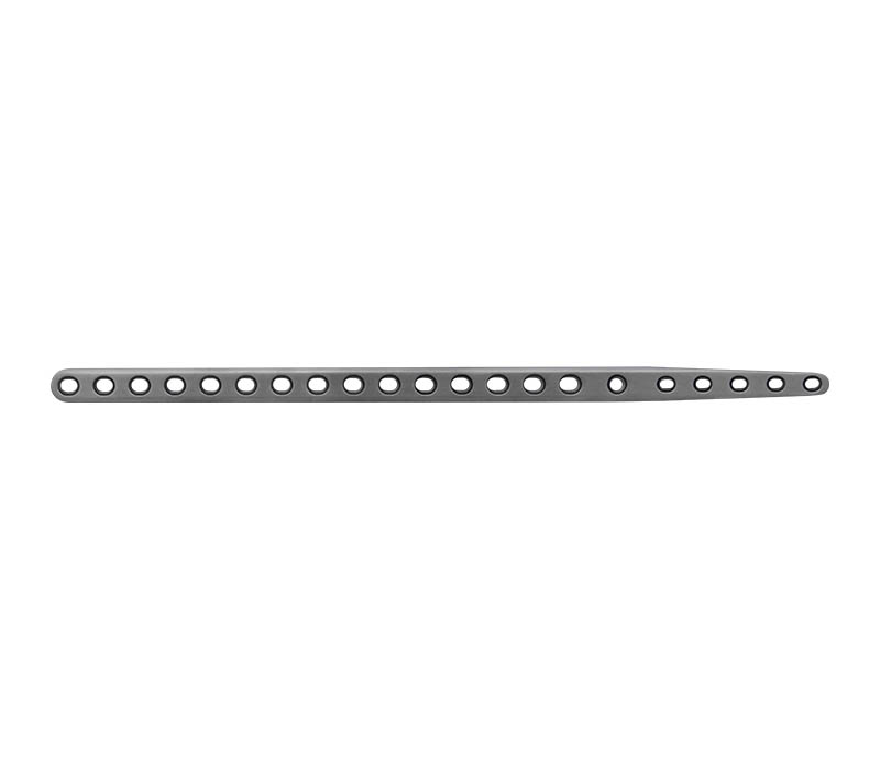 Straight plate, V-shaped, 21 holes D3.5/2.7 mm, 12/8x5x260 mm, AXIOS